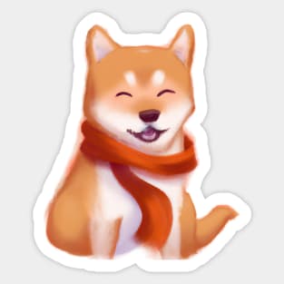 Cute Shiba Inu Drawing Sticker